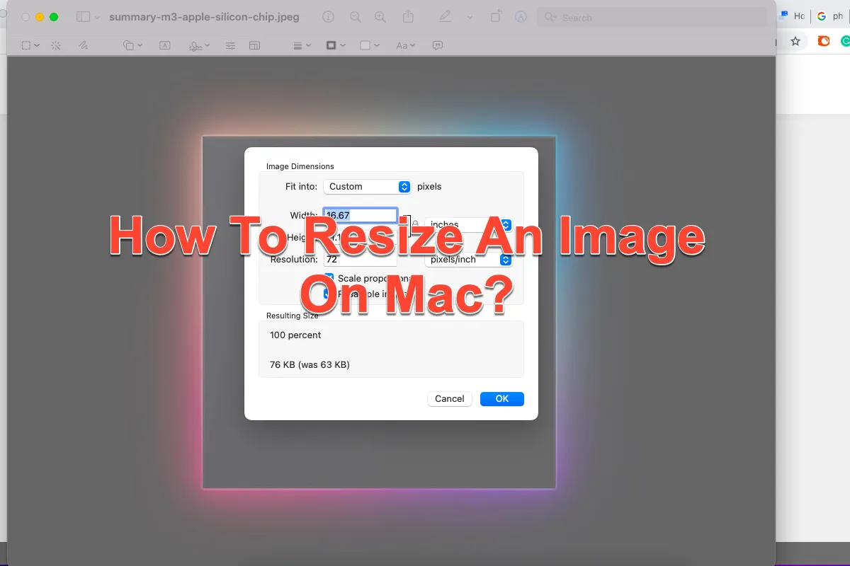 Cómo cambiar el tamaño de una imagen en Mac