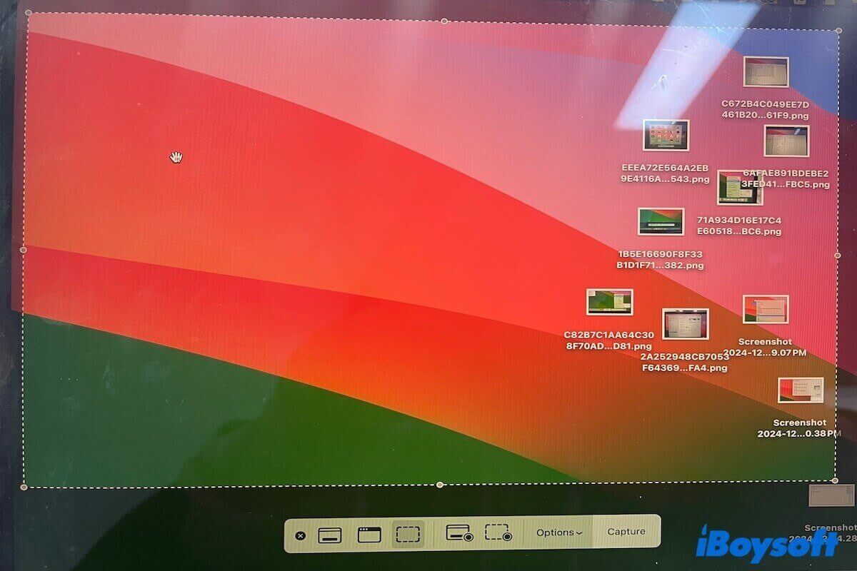 how to screenshot a specific area on Mac