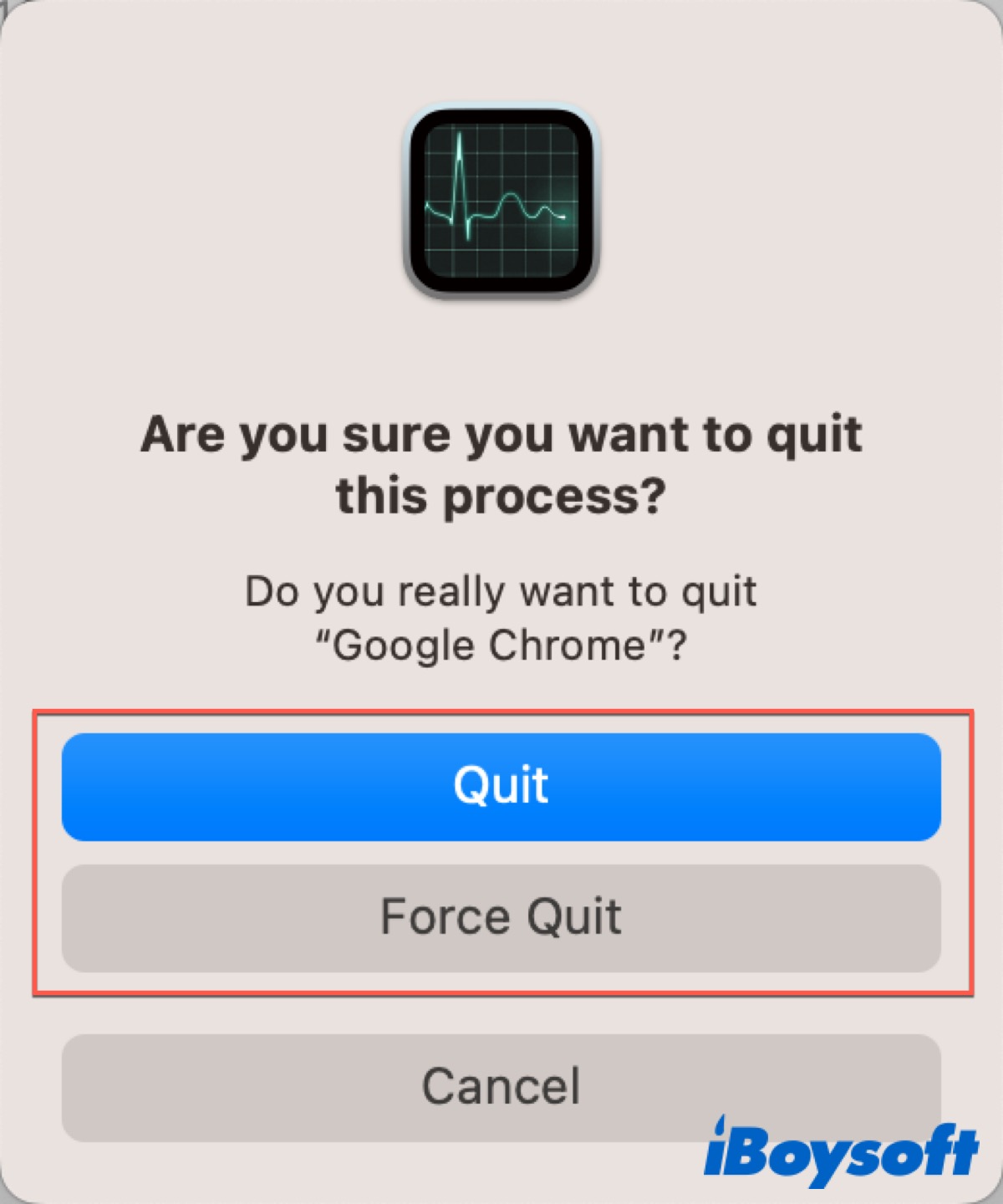 Use Activity Monitor to quit process