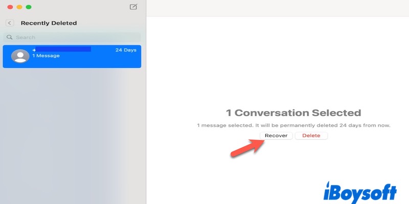 recuperar mensaje eliminado por accidente en recientemente eliminado en mensajes