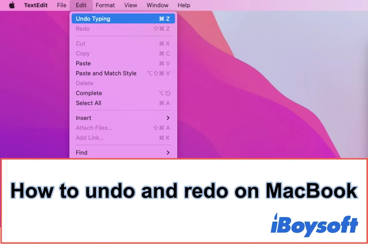 how to undo on Mac