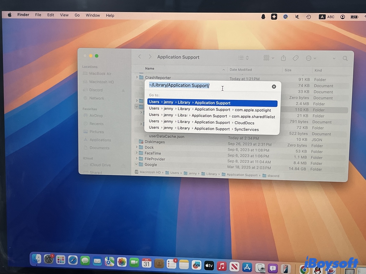 How to find the leftovers of Discord on Mac