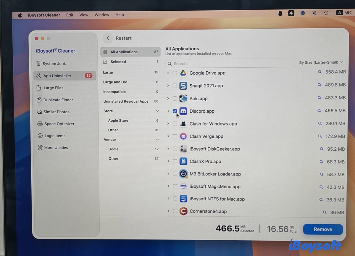 Uninstall discord on Mac