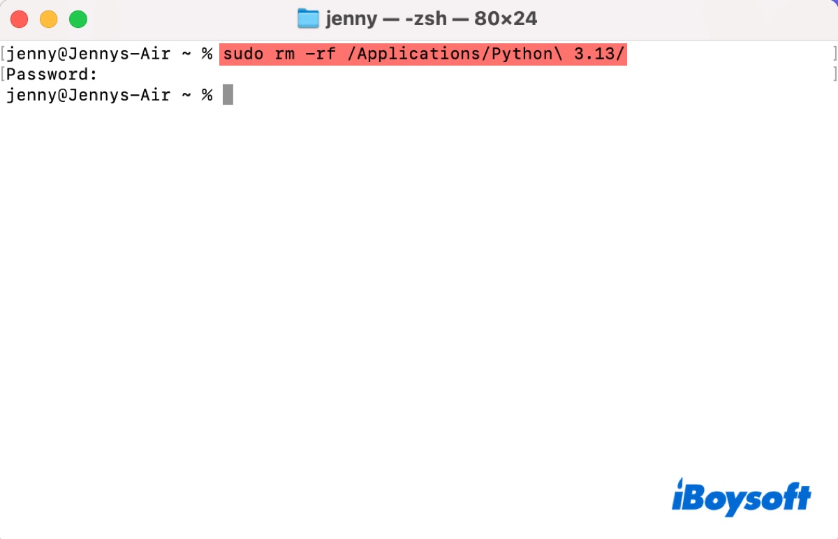 MacのTerminalでPythonを削除する方法