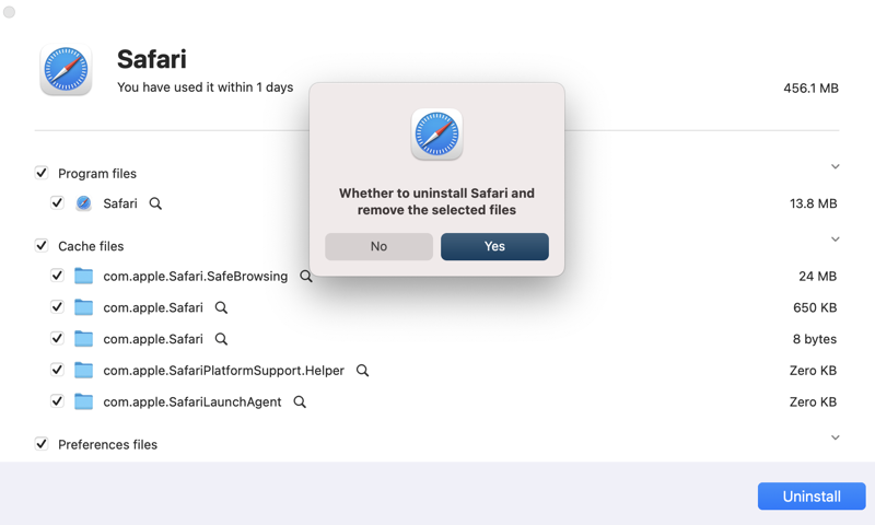 Safari-Dateien auf dem Mac löschen