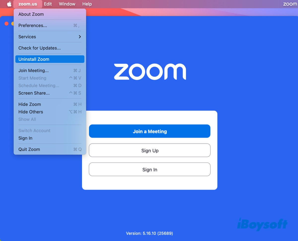 How to uninstall Zoom on Mac with the built in uninstaller