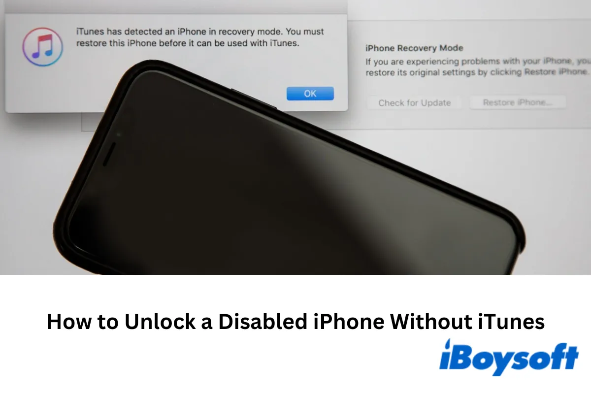 Cómo desbloquear un iPhone desactivado sin iTunes