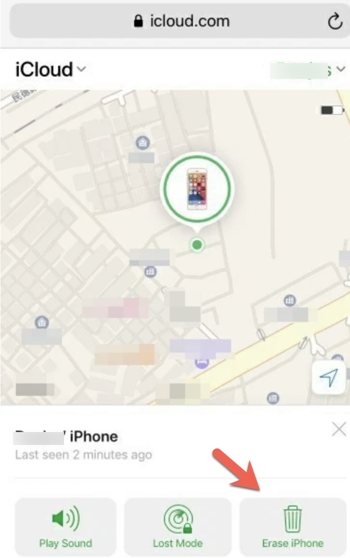 Déverrouiller un iPhone désactivé via iCloud