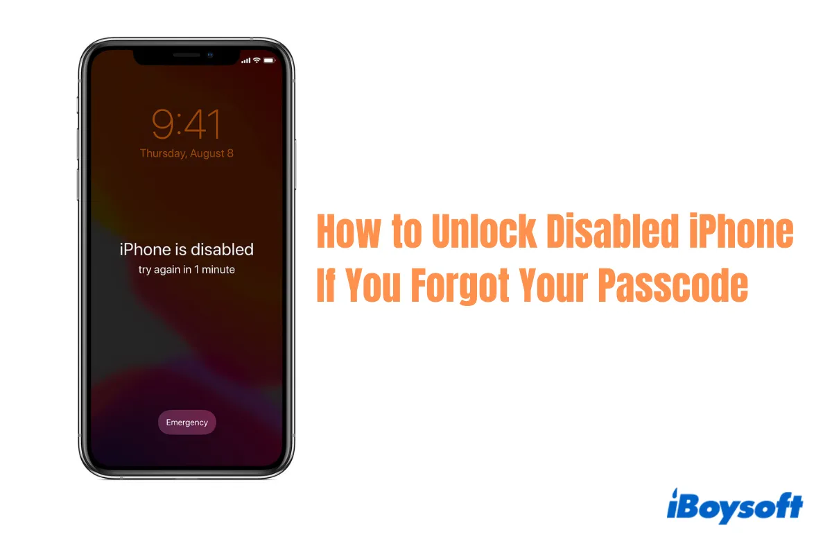 how to unlock a disabled iPhone