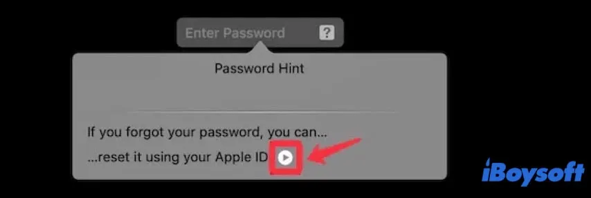 reset password with Apple ID