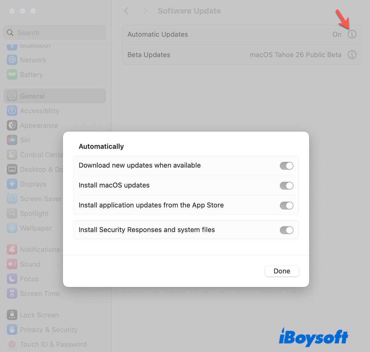 Disable auto updates