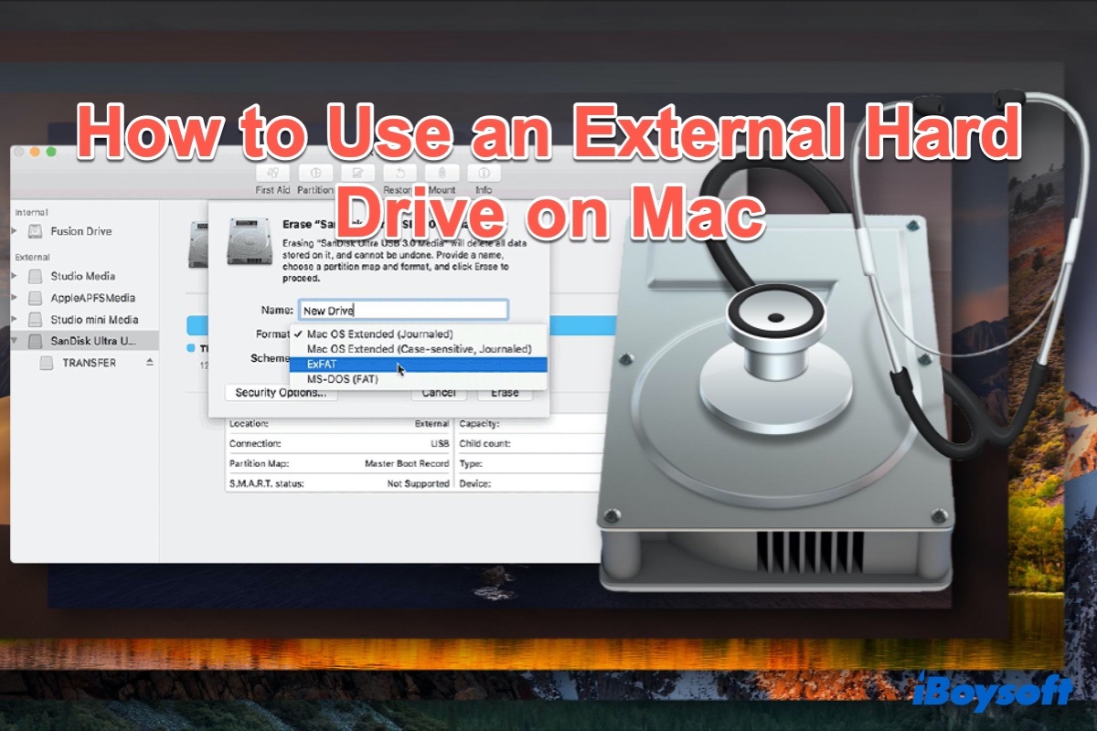 how to download directly to external hard drive mac