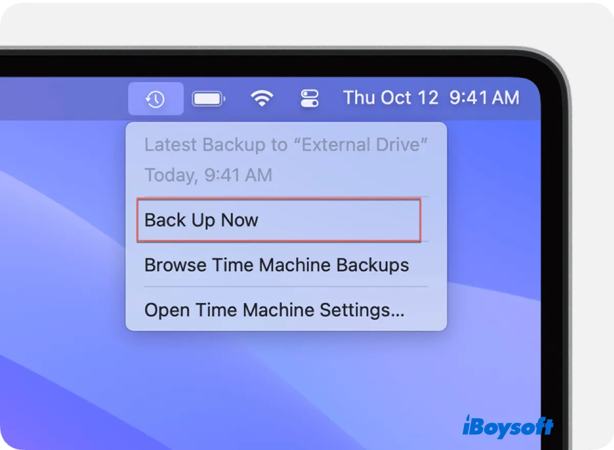 Time Machine を使用して WD My Passport for Mac に手動でバックアップする方法