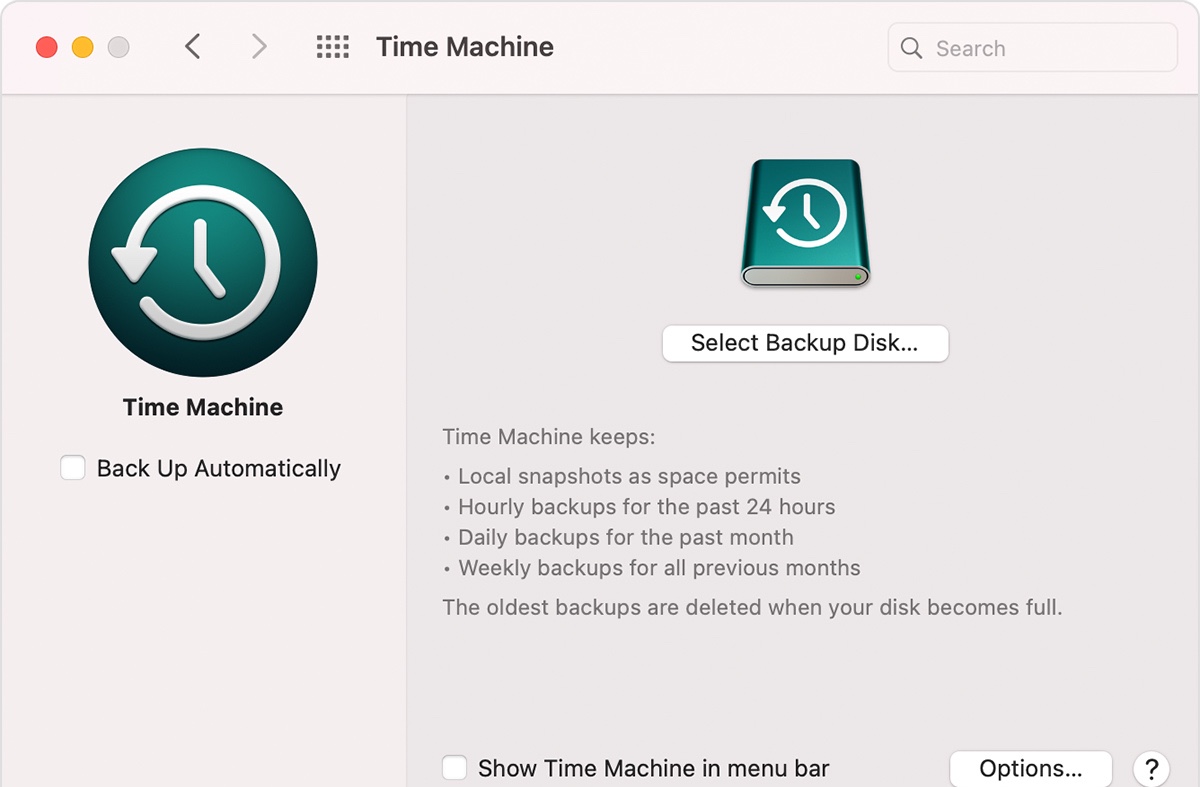 How to back up to WD My Passport for Mac using Time Machine on macOS Monterey or earlier