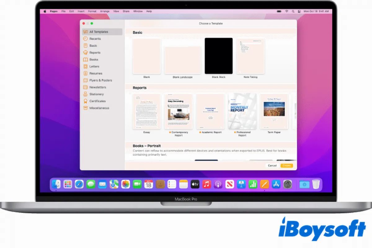 how to use Pages on Mac