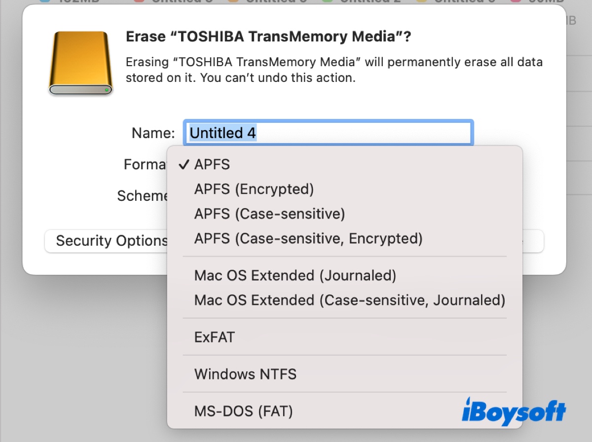 Wie formatiere ich die Toshiba externe Festplatte auf dem Mac neu