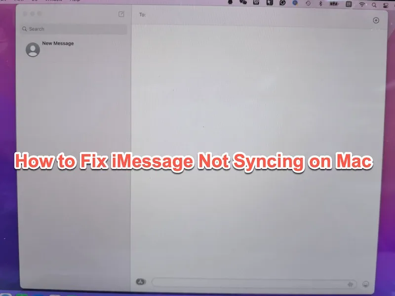 iMessage-Synchronisation funktioniert auf dem Mac nicht
