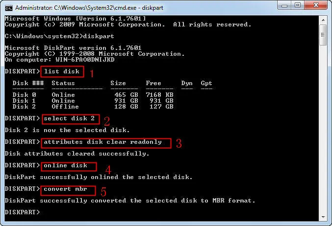 partition external hard drive with Diskpart1