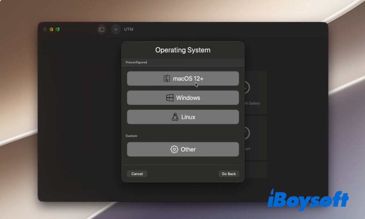 Choose macOS 12+