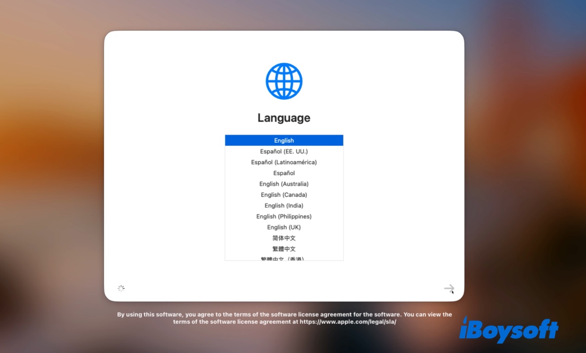 Set up macOS Golden Gate