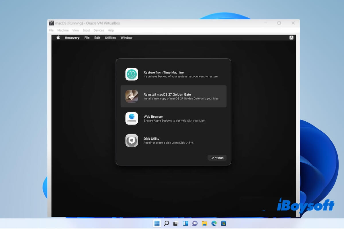 install macOS Golden Gate on Windows PC