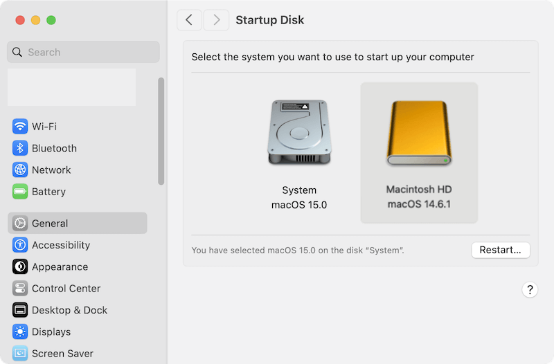 comment installer macOS Sequoia sur un disque dur externe