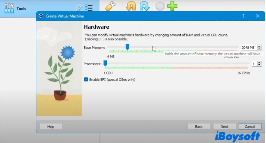 Passen Sie die Hardwareeinstellungen der macOS 15 virtuellen Maschine an