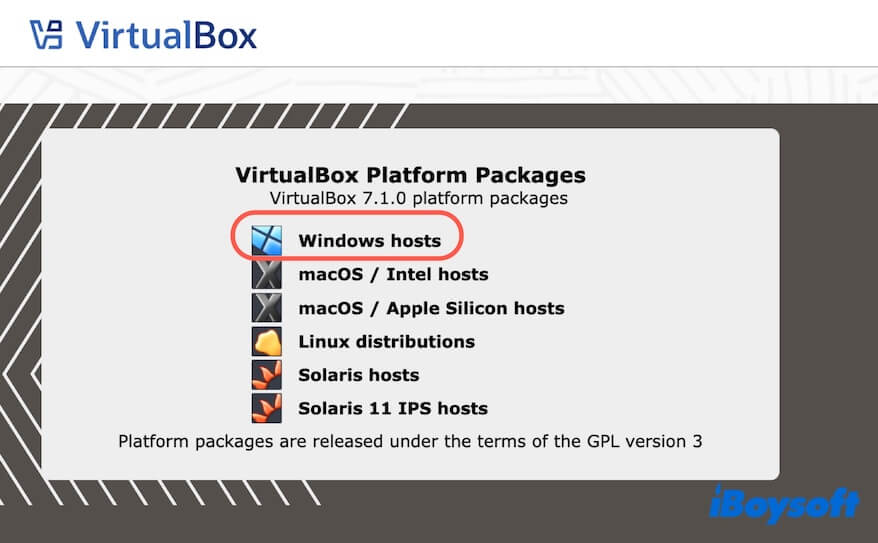 VirtualBoxをダウンロード