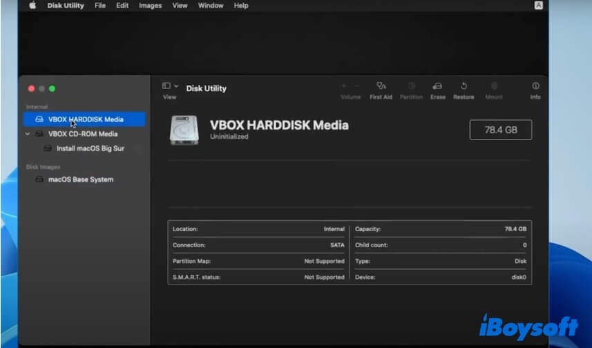 erase VBox harddisk media