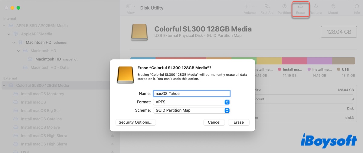 Format external drive for macOS Tahoe