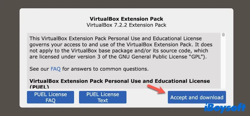 Download VirtualBox Extension Pack
