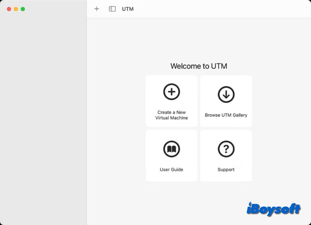 create a virtual machine with utm