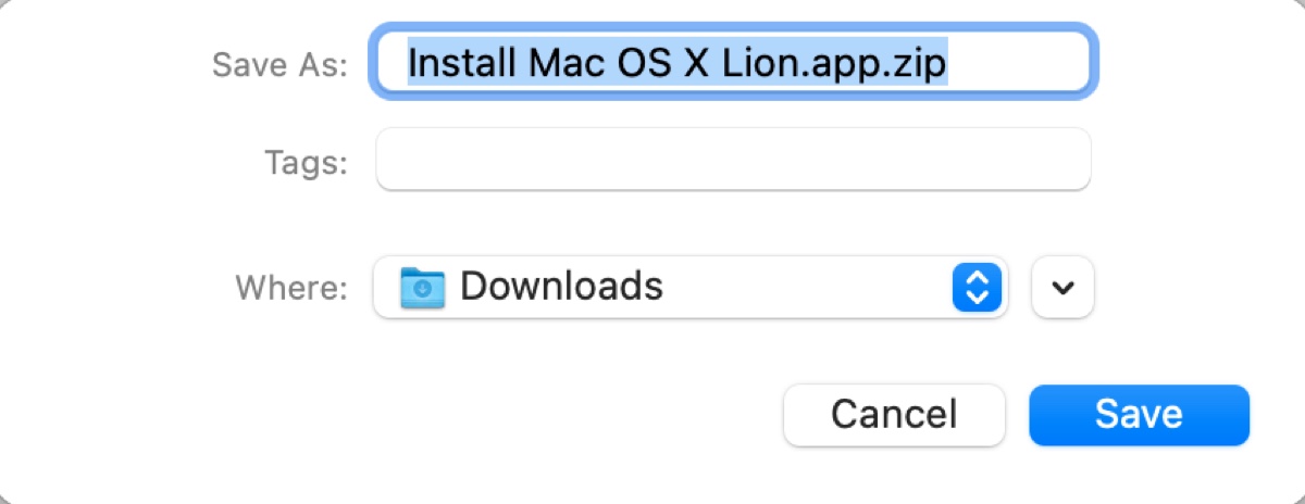 Téléchargement de l'installateur de Mac OS X Lion