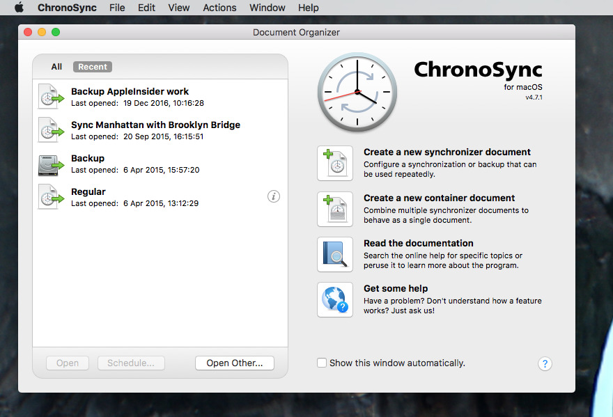 Software de clonagem Mac ChronoSync