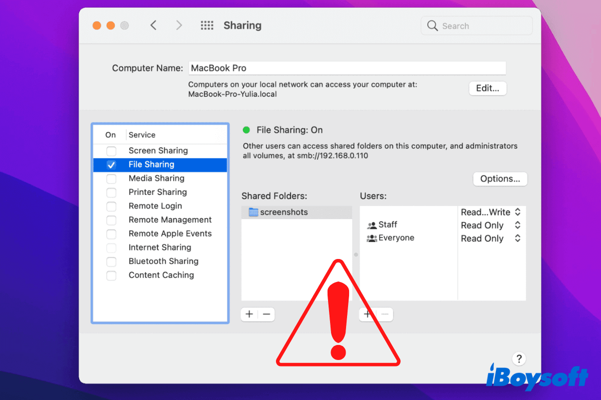 Mac File Sharing Not Working on Monterey, Causes & Fixes