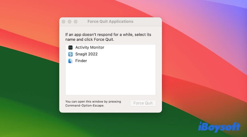 forzar el cierre de aplicaciones en Mac