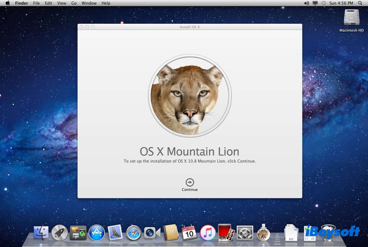 Téléchargement de Mac OS Mountain Lion