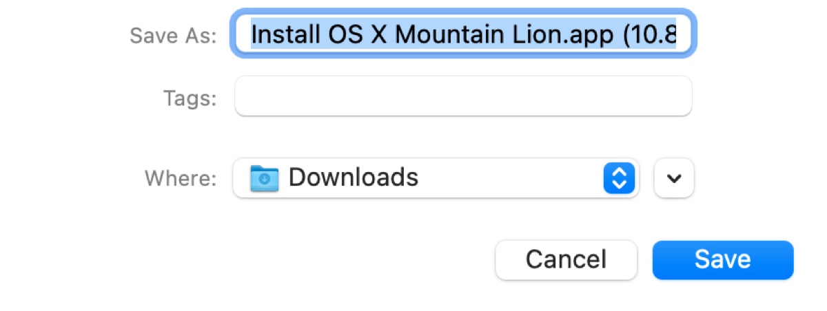 OS X Mountain Lion インストーラーのダウンロード