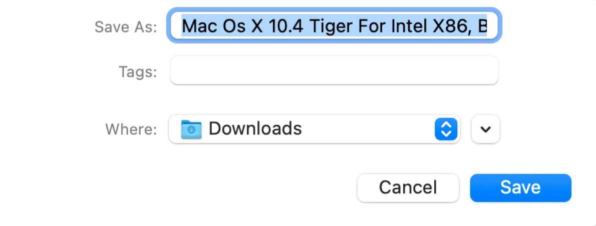 Mac OS X Tiger 10.4 ISOのダウンロード