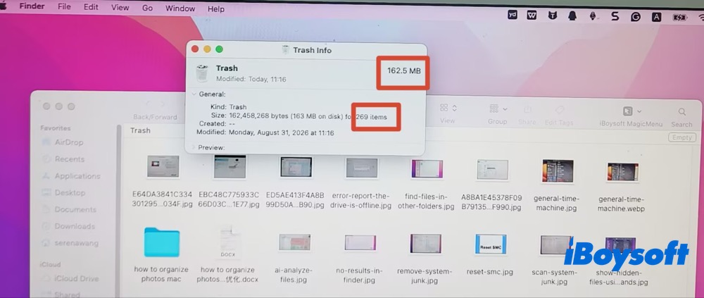 Trash info
