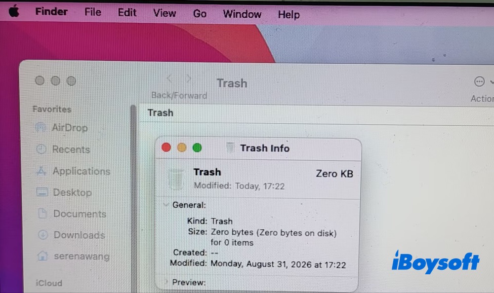 Trash zero kb