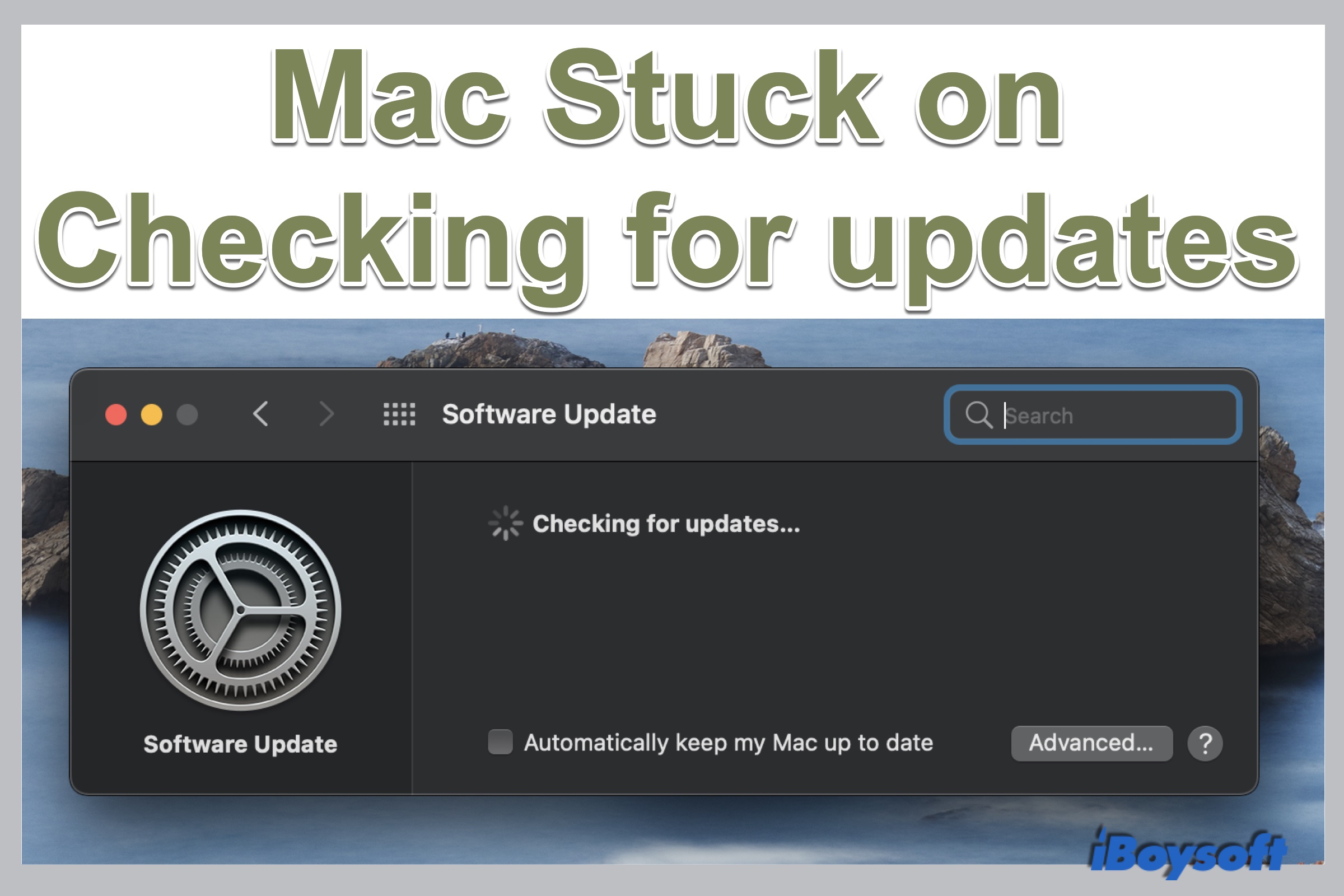 Mac preso em verificando atualizações