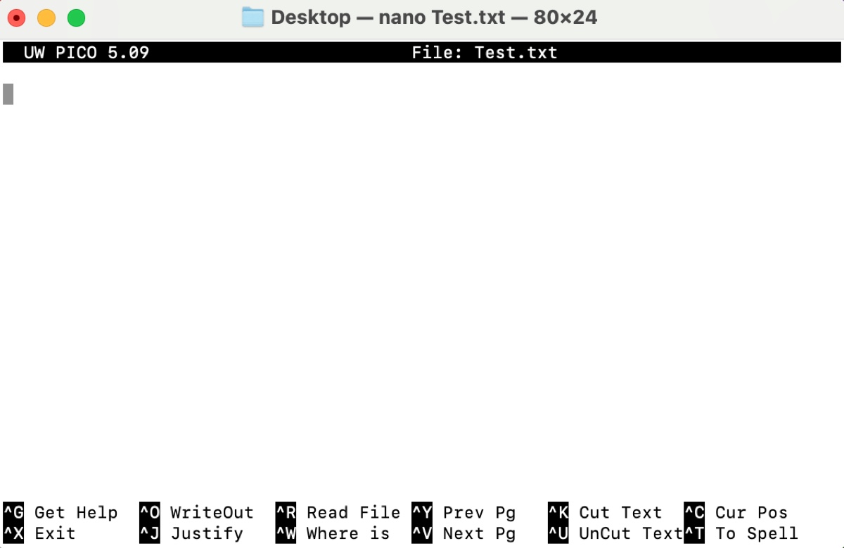 How to create a Text file in Mac Terminal and edit it