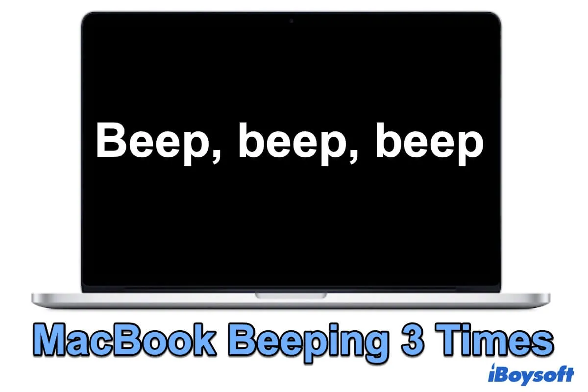 macbook beeping 3 times