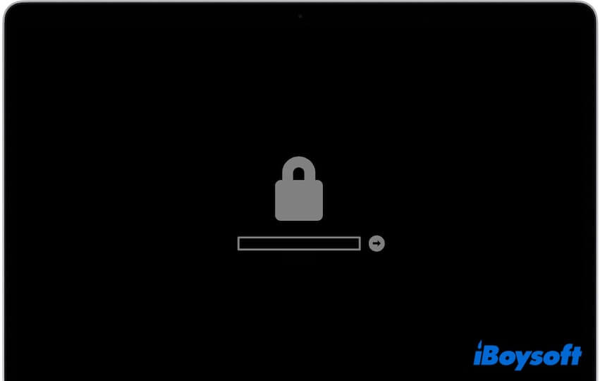 padlock appearing on MacBook screen
