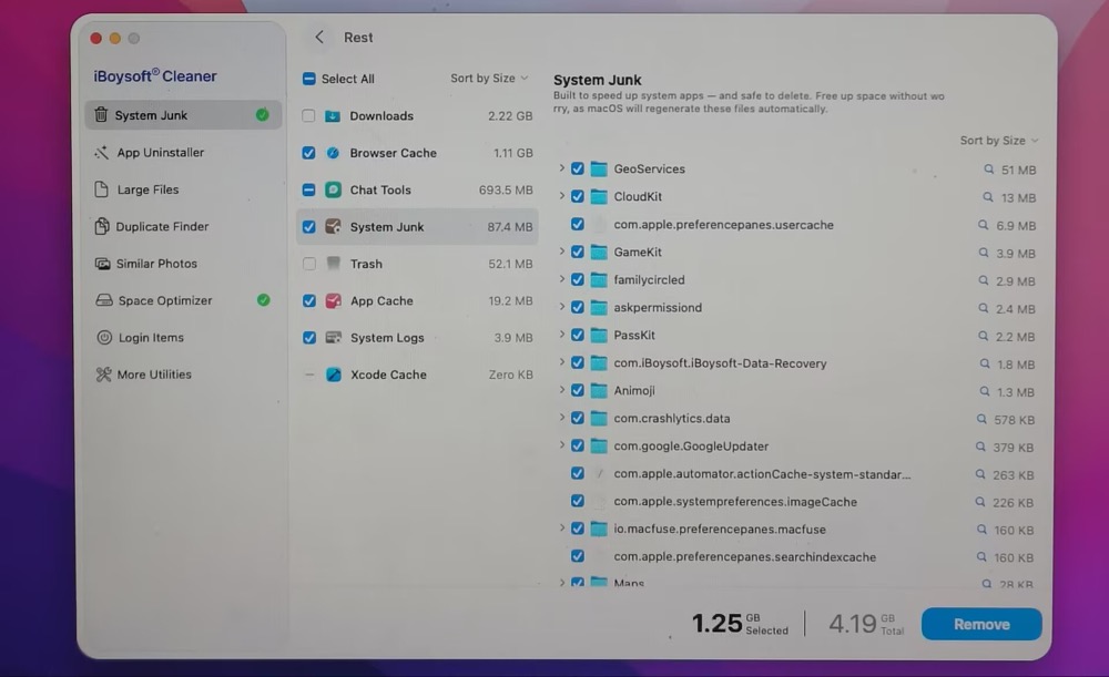 Systemmüll vom Mac entfernen