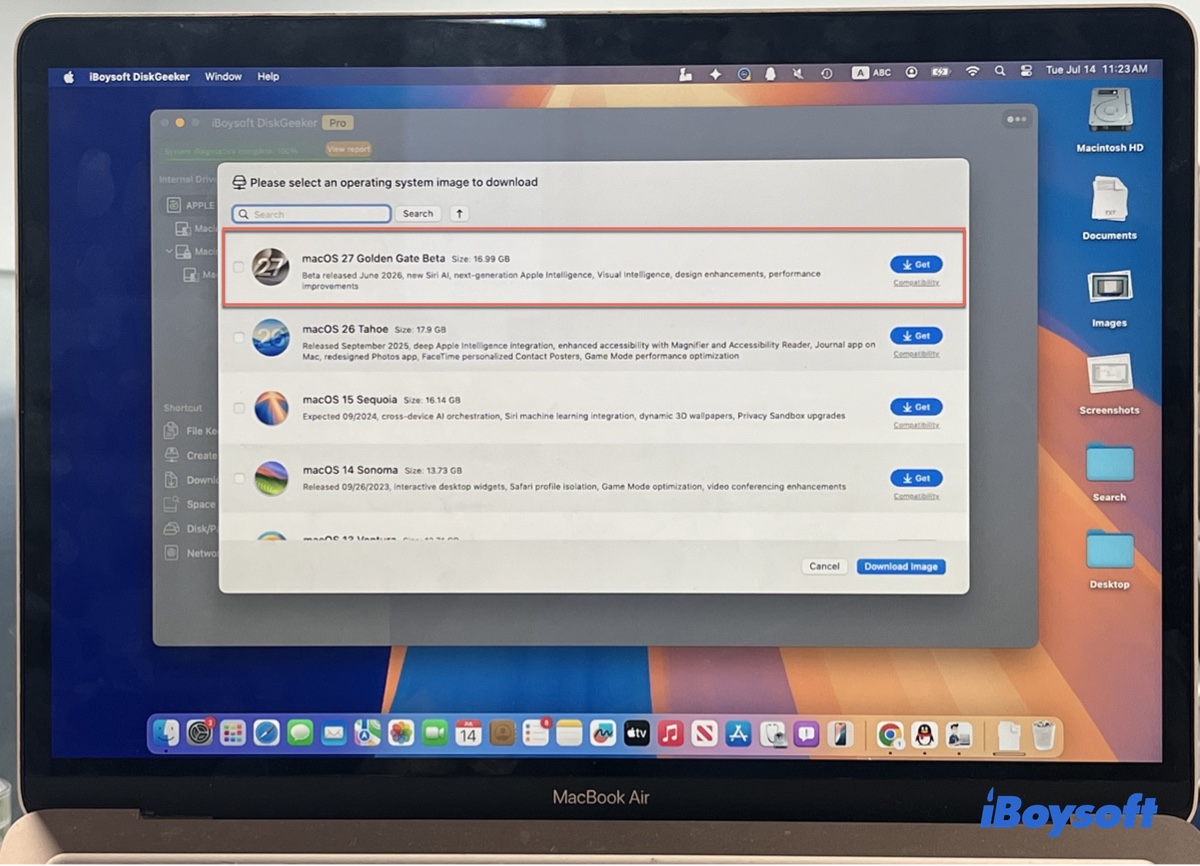 Download macOS 27 Golden Gate DMG file