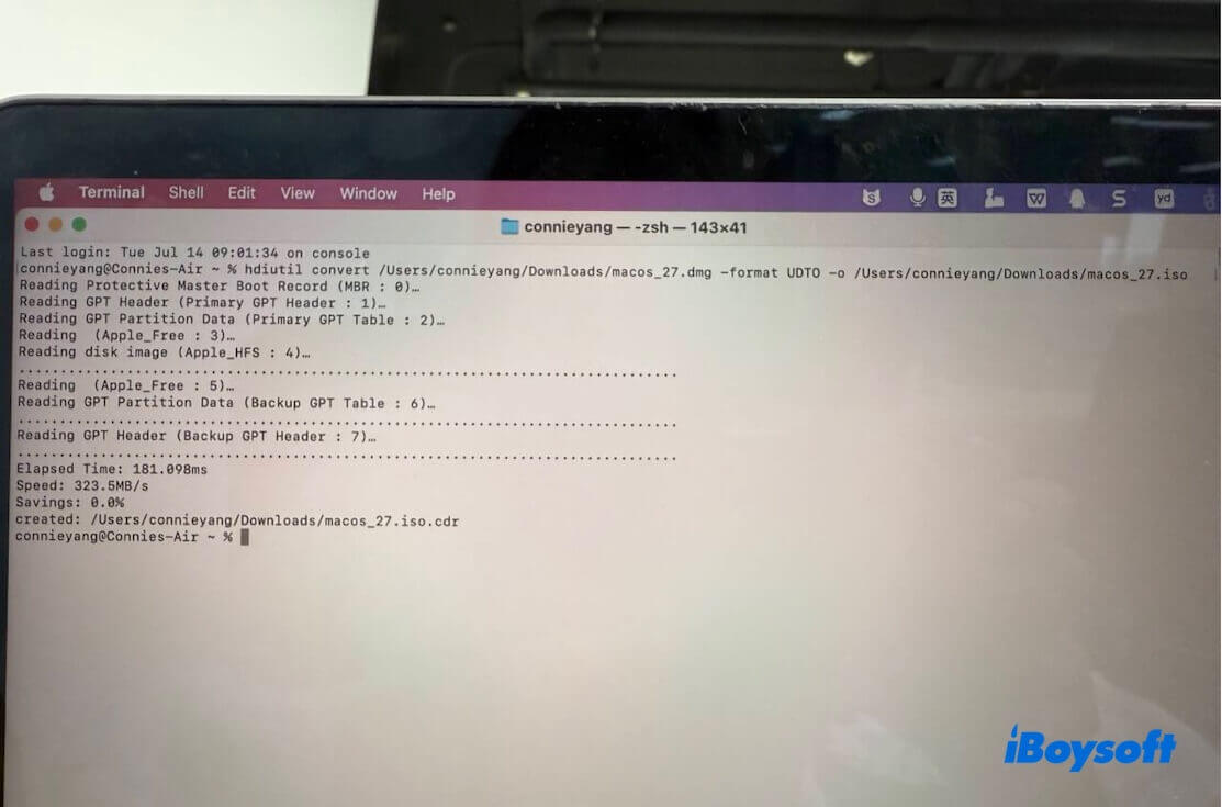 convert macOS Golden Gate Beta DMG to ISO