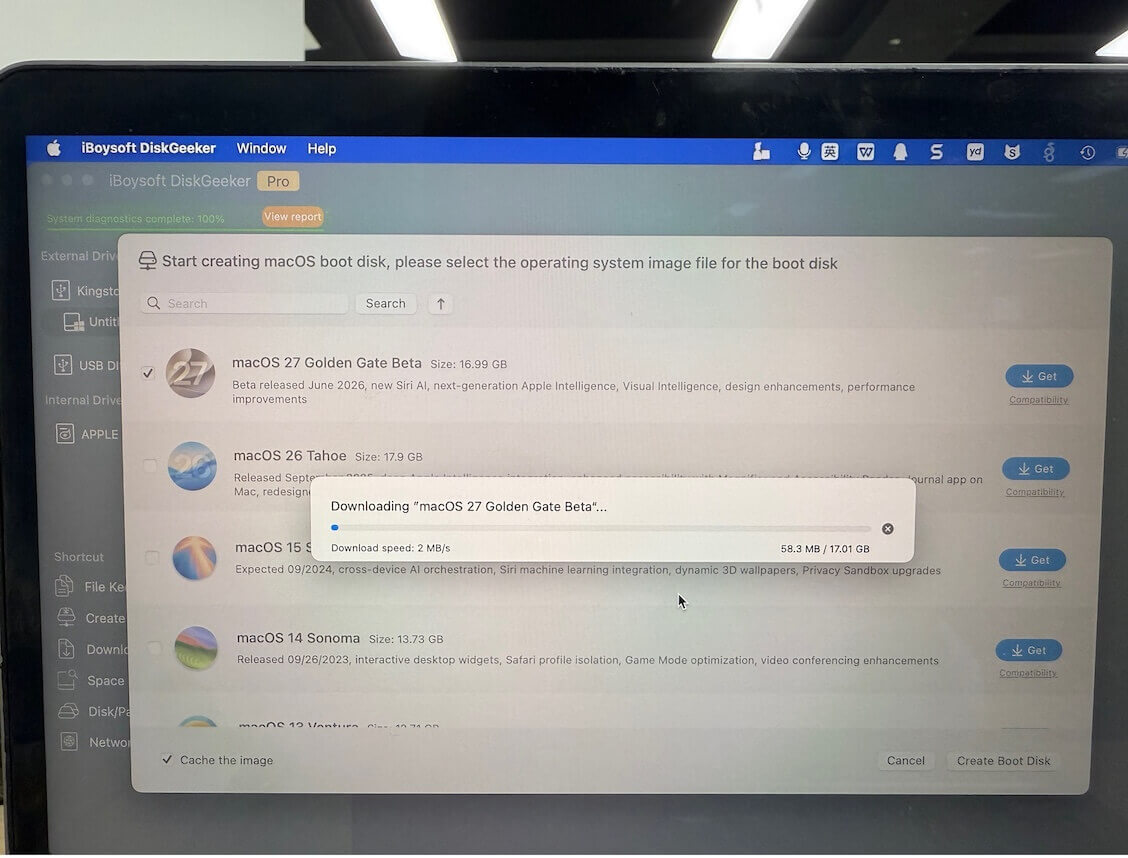 create macOS Tahoe beta bootable installer