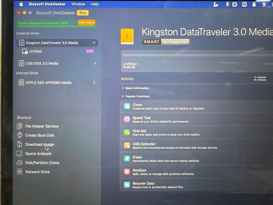 select Download Image in iBoysoft DiskGeeker